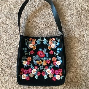 Lucky Brand Embroidered Over the Shoulder Bag